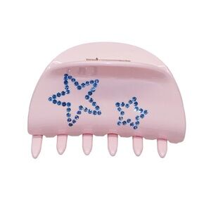 Emi Jay Pink Hair Clip with Blue Star Design